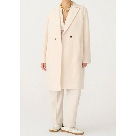 J. Crew Jackets & Blazers - J.Crew‎ Italian Boiled Wool Daphne Topcoat Dusty Ivory Cream Size 14